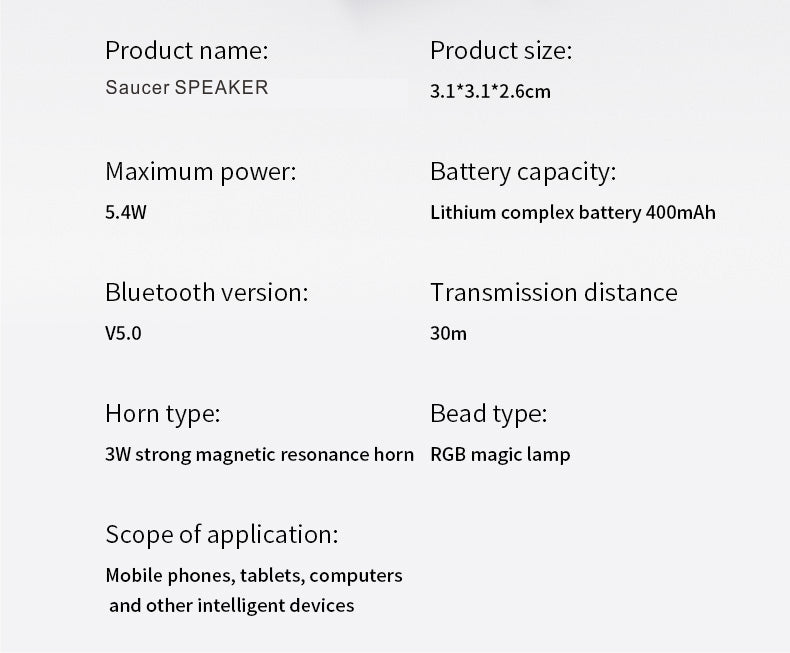 6-Saucer SPEAKER-colorful & rhythm!