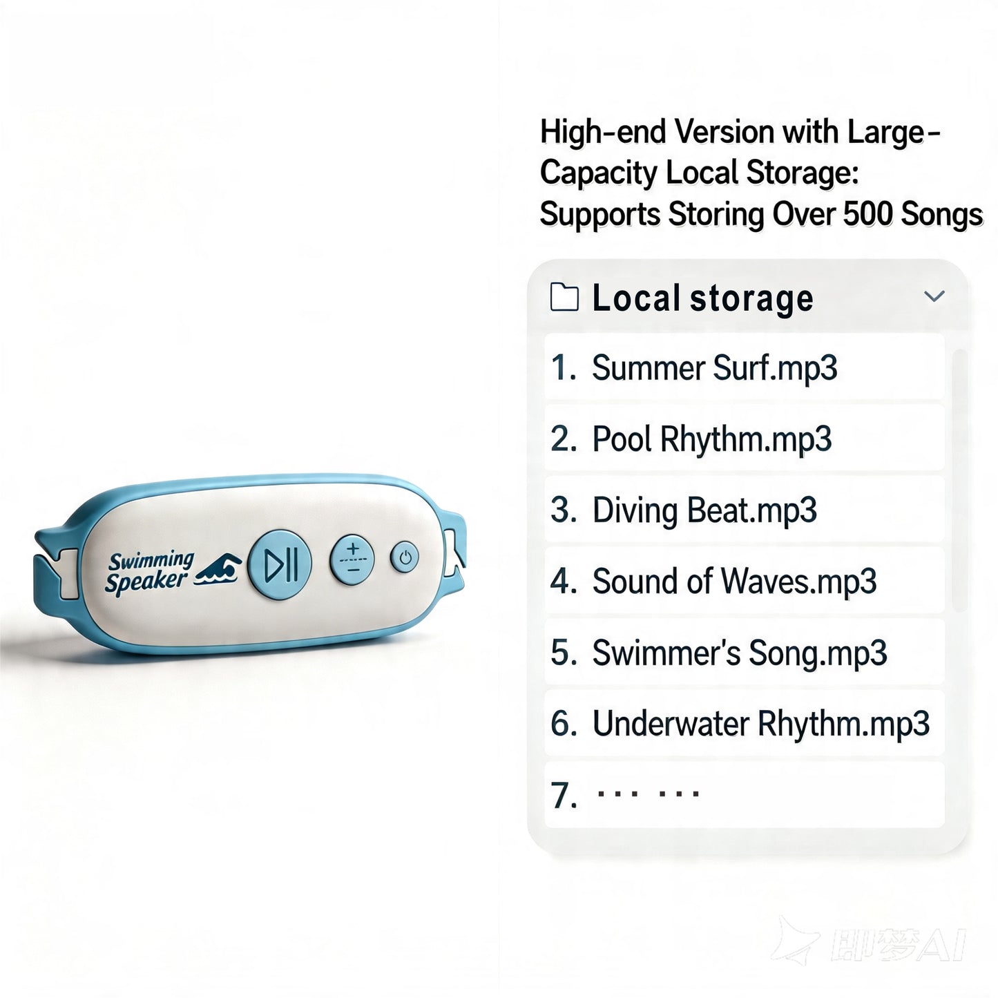 Dolphin Swimming Speaker IPX8 Waterproof Wearable Creative Floating design Local Playback sport Gift Headphones