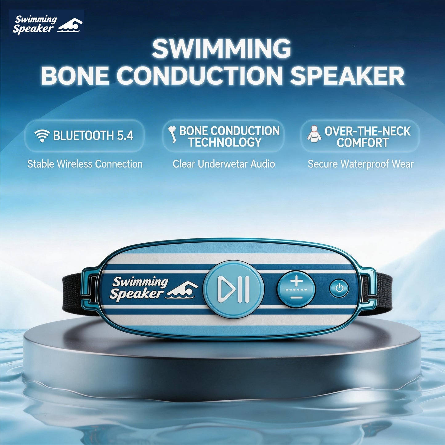 Dolphin Swimming Speaker IPX8 Waterproof Wearable Creative Floating design Local Playback sport Gift Headphones