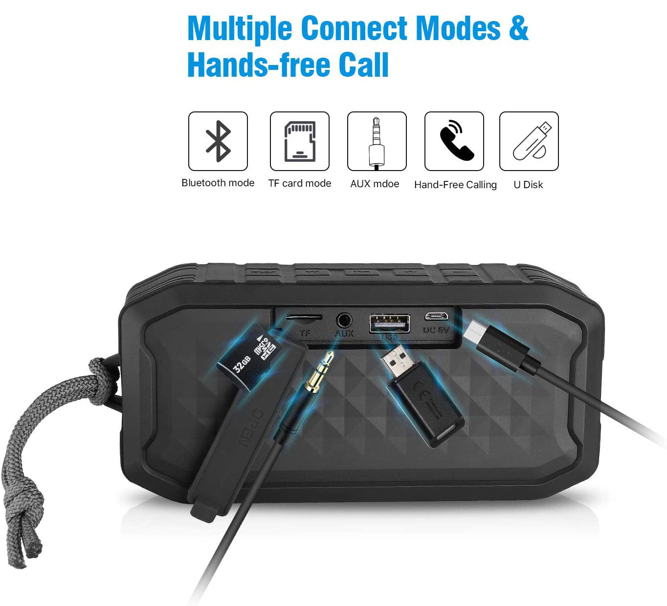 Waterproof Portable Bluetooth Speaker-IPX7